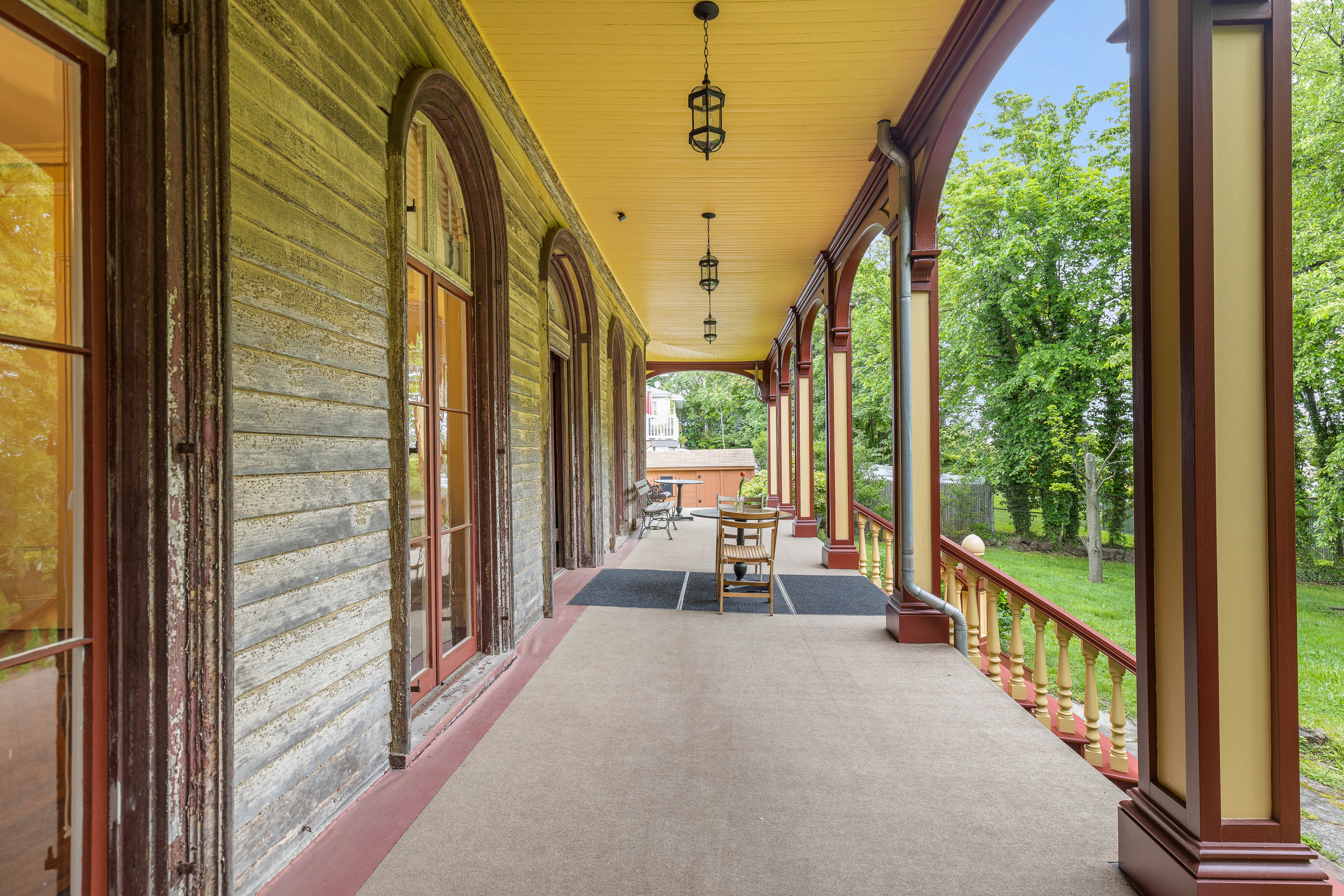 Wraparound porch looking down