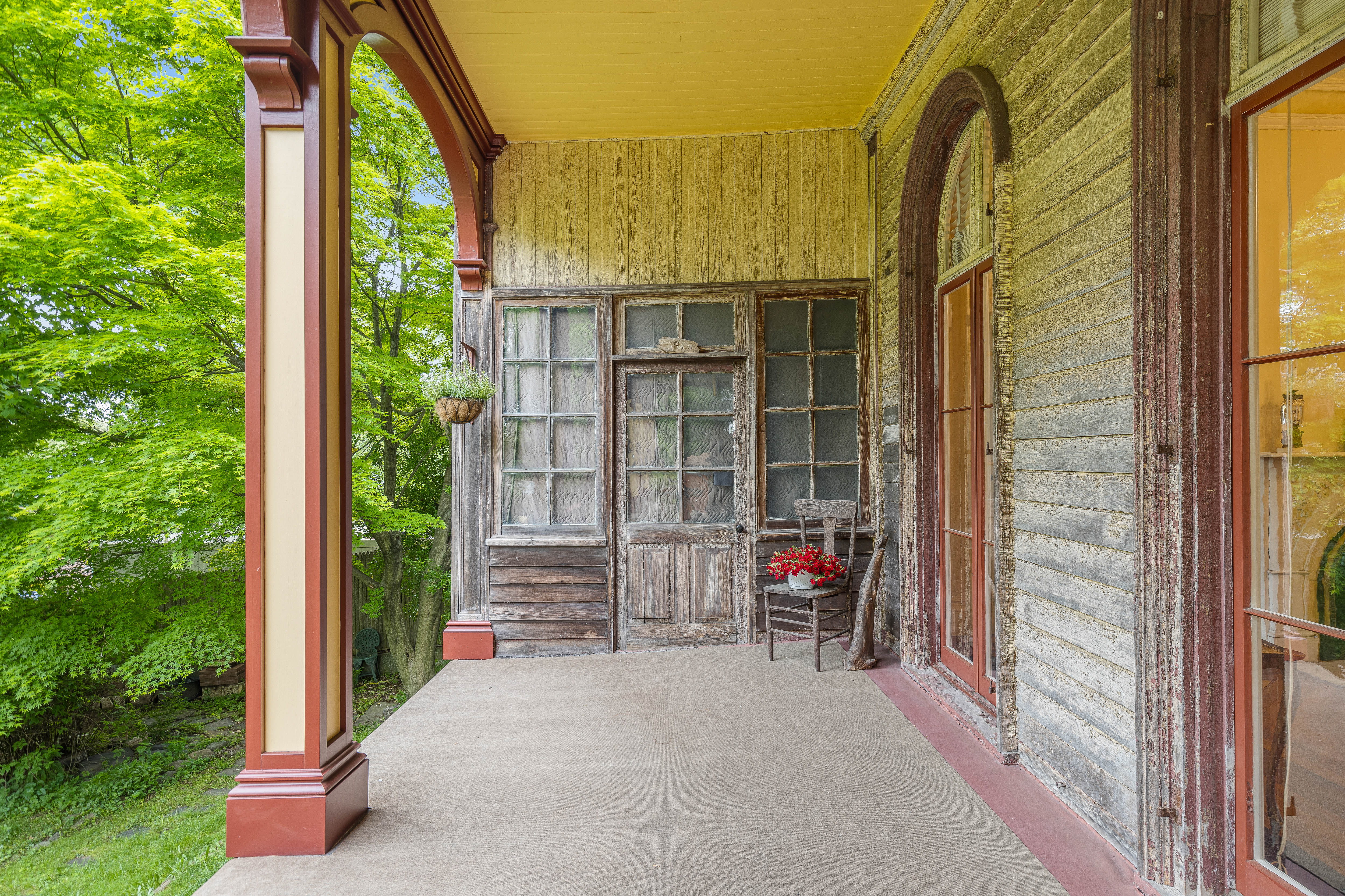 Porch column and door detail